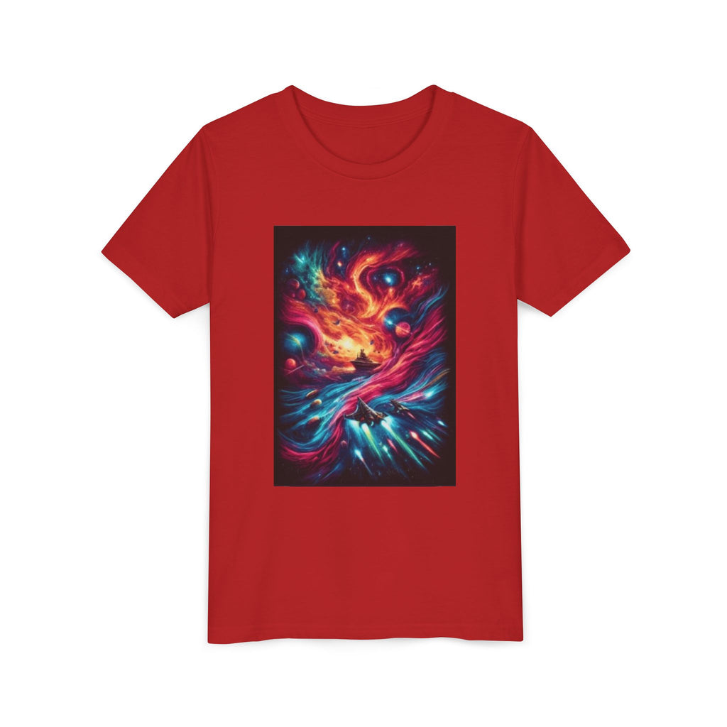 Youth Tee — Cosmic Phoenix Abstract Galaxy Art