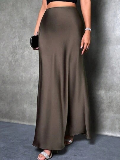 Satin Skirt For Spring And Summer