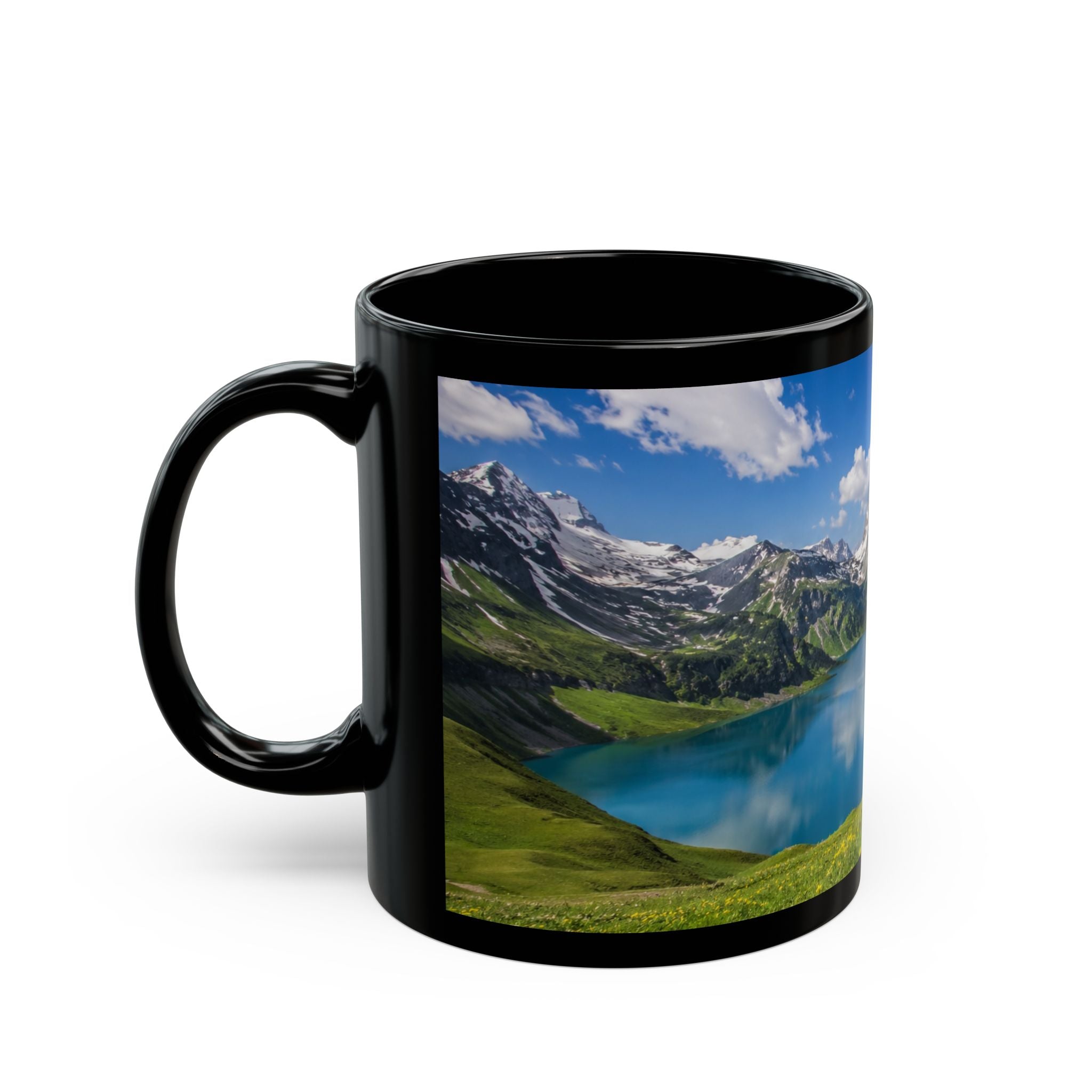Mountain Lake Scenic Mug — Alpine Landscape Coffee Cup (11oz/15oz)