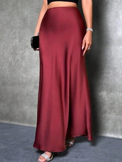 Satin Skirt For Spring And Summer