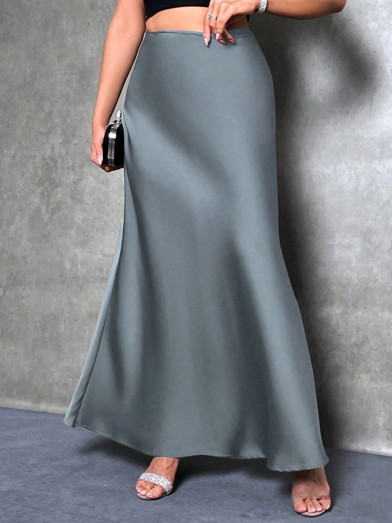 Satin Skirt For Spring And Summer