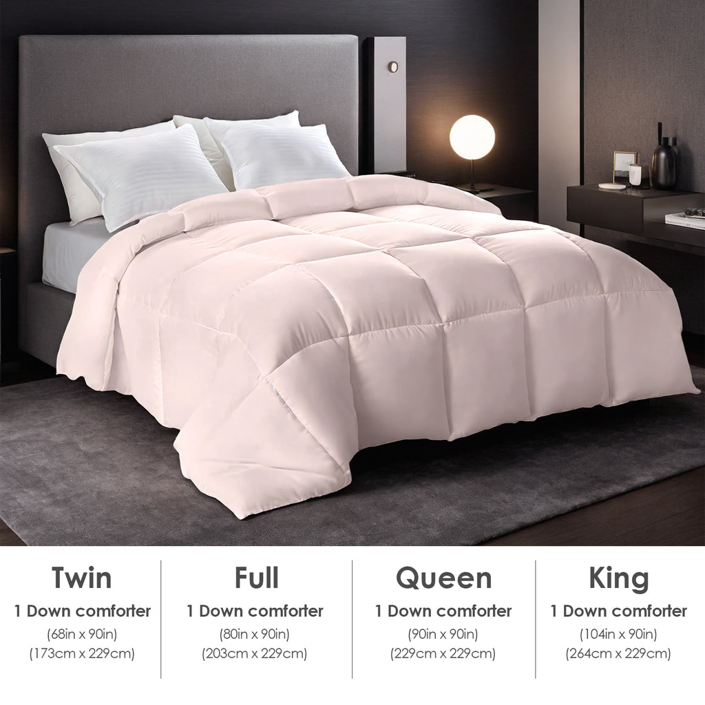 Pink Extra Large Plump Thick Duvet Enhanced Warmth Skin Friendly Comfort. Fits Single Double Beds. Luxury Hotel Grade Insert For Bedroom Use. Perfect Christmas Gift Replacement.