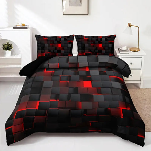 Abstract Grid Series Quilt Cover Digital Printing Bedding